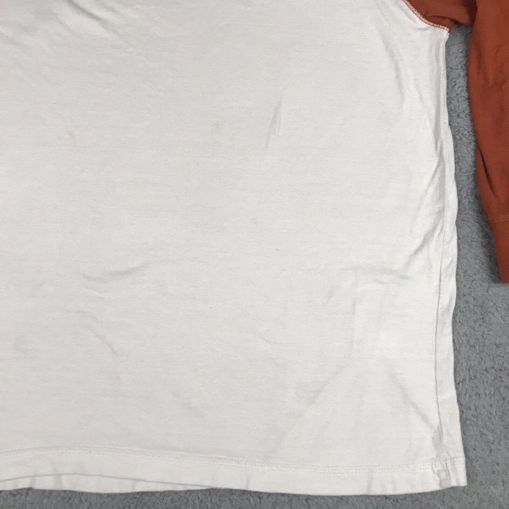 Beverly Hills Polo Club T Shirt Men XL White Orange Big Pony Raglan Long Sleeve - Picture 11 of 14